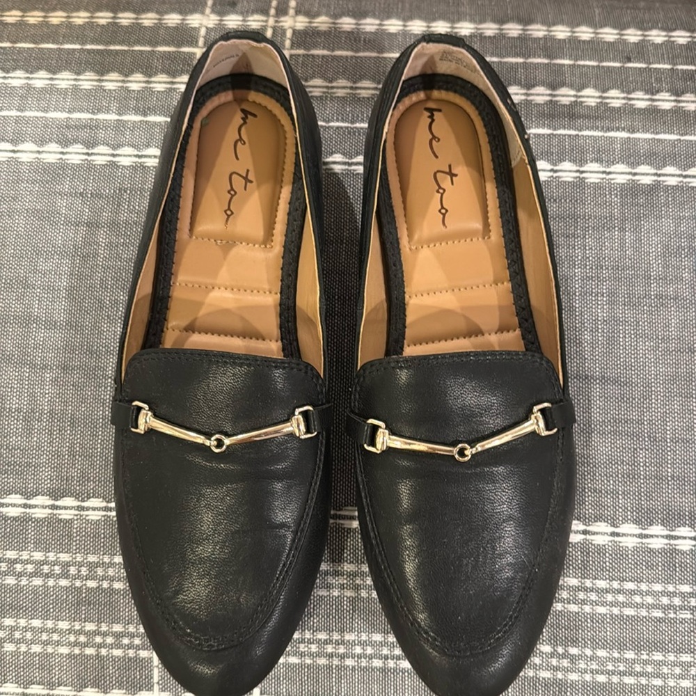 Black loafers with Gold Bit